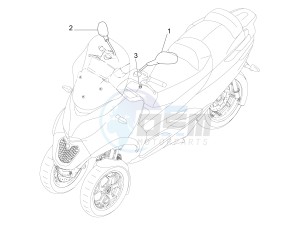 MP3 300 LT Sport ABS drawing Driving mirror/s