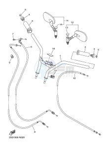 XVS1300CU XVS1300 CUSTOM (2SS1) drawing STEERING HANDLE & CABLE