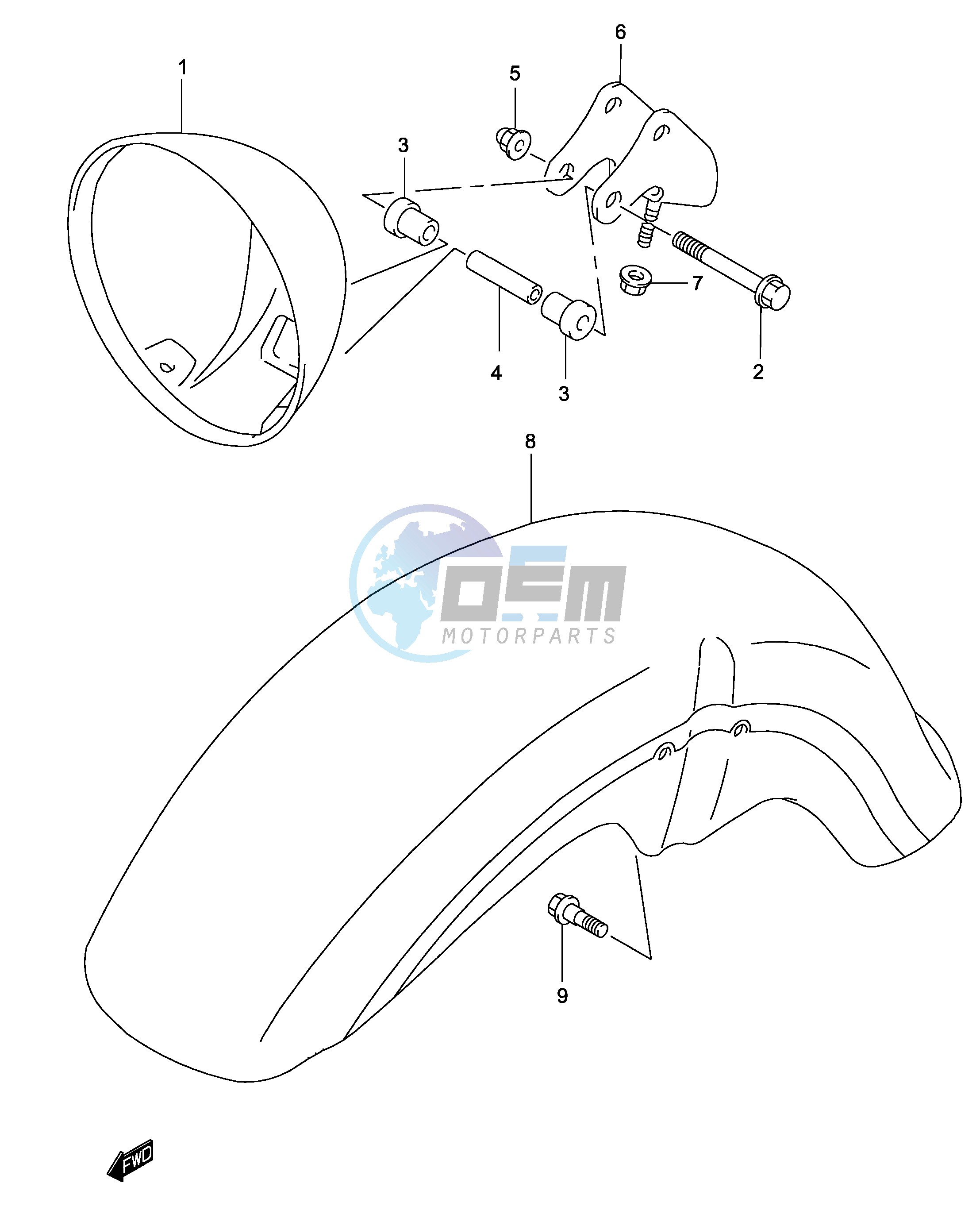 HEADLAMP HOUSING (MODEL K2)