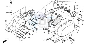 VTX1800C1 drawing LEFT CRANKCASE COVER