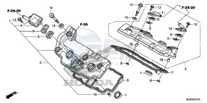 VFR1200FDF VFR1200F Dual Clutch E drawing CYLINDER HEAD COVER