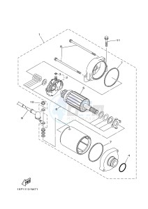 YXM700E YXM700PHF VIKING EPS HUNTER (1XPL) drawing STARTING MOTOR