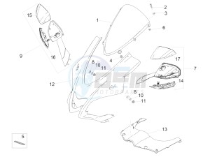 RSV4 1000 RR E4 ABS (APAC) drawing Front fairing