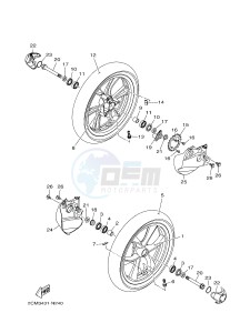 MWS125-C TRICITY 125 (BU51 BU53) drawing FRONT WHEEL