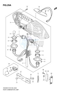 AN400 (E3-E28) Burgman drawing REAR COMBINATION LAMP (AN400SK5 SK6)