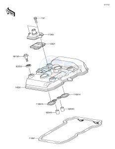 VERSYS-X 300 ABS KLE300CHF XX (EU ME A(FRICA) drawing Cylinder Head Cover