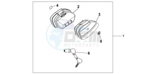 CBF600S drawing NARROW PANNIER SET