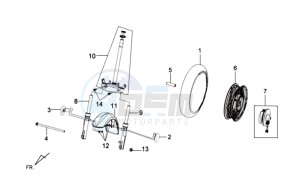 SYMMETRY 45KMH 50 drawing FRONT WHEEL