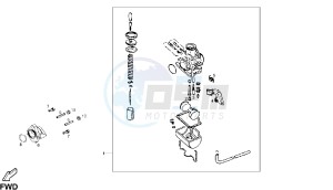 DXR - 200 CC VTHSM1B1A drawing CARBURETOR