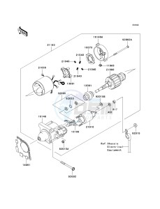 KAF 400 A [MULE 610 4X4] (A6F-AF) A8F drawing STARTER MOTOR