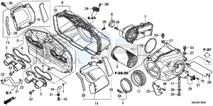 CB1100AE CB1100 ABS UK - (E) drawing AIR CLEANER