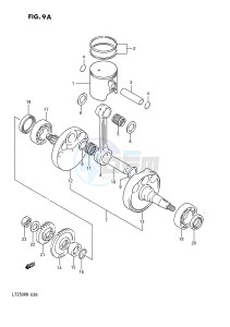 LT250R (E28) drawing CRANKSHAFT (MODEL J K L M N)