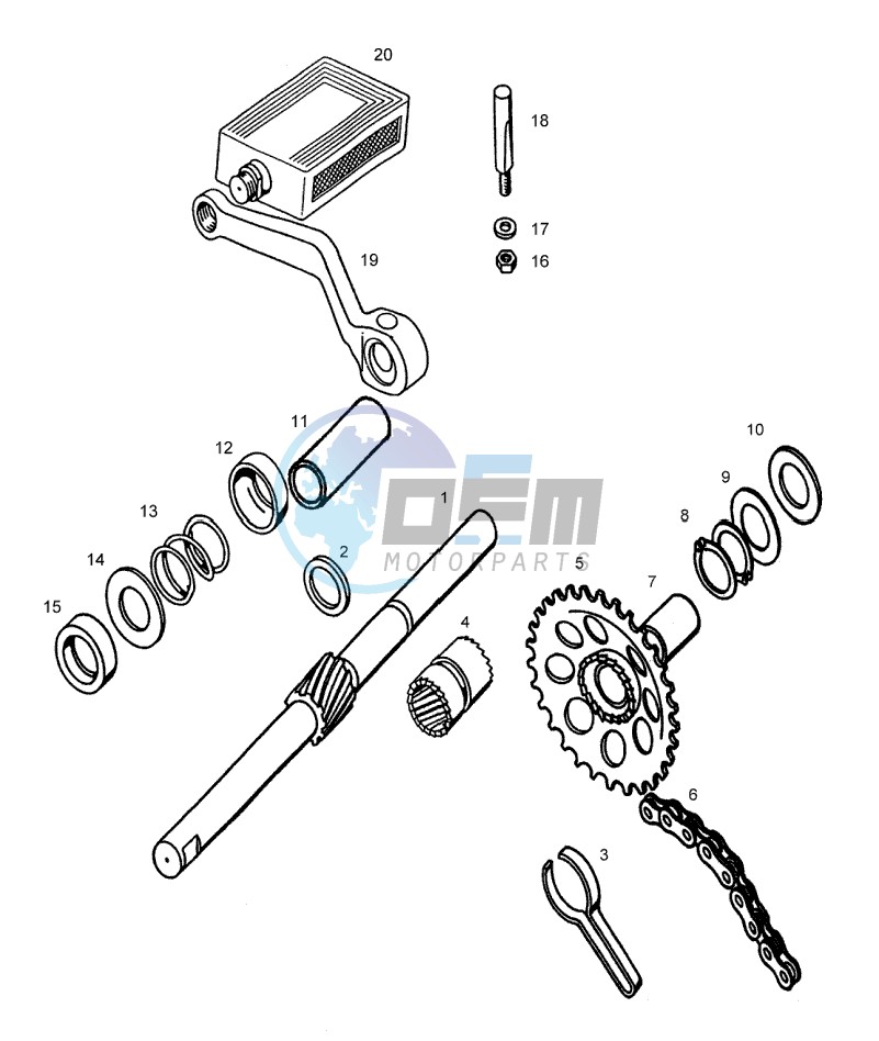 Start mechanism-pedal