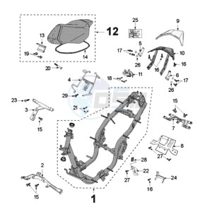 FIGHT 3 AN 4T drawing FRAME AND SADDLE