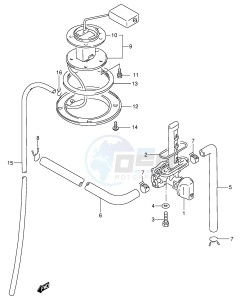 GSX600F (E2) Katana drawing FUEL COCK