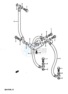 GSX-R1100 (K-L) drawing FRONT BRAKE HOSE (MODEL L E24)