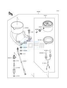 KLF 400 B [BAYOU 400 4X4] (B4-B6) [BAYOU 400 4X4] drawing OPTIONAL PARTS -- METER- -