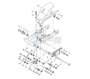 YBR 250 drawing REAR ARM