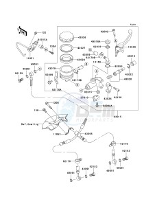 ZX 600 J [ZZR600] (J6F-J8F) J8F drawing FRONT MASTER CYLINDER