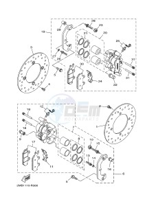 YXE700E YXE70WPAH WOLVERINE R-SPEC EPS (BW12) drawing FRONT BRAKE CALIPER