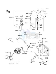 VERSYS_ABS KLE650DEF XX (EU ME A(FRICA) drawing Rear Master Cylinder