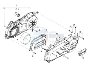 MP3 300 LT Sport ABS drawing Crankcase cover - Crankcase cooling