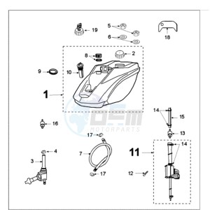 LUDIX 10 OR SNAKE drawing TANK AND FUEL PUMP