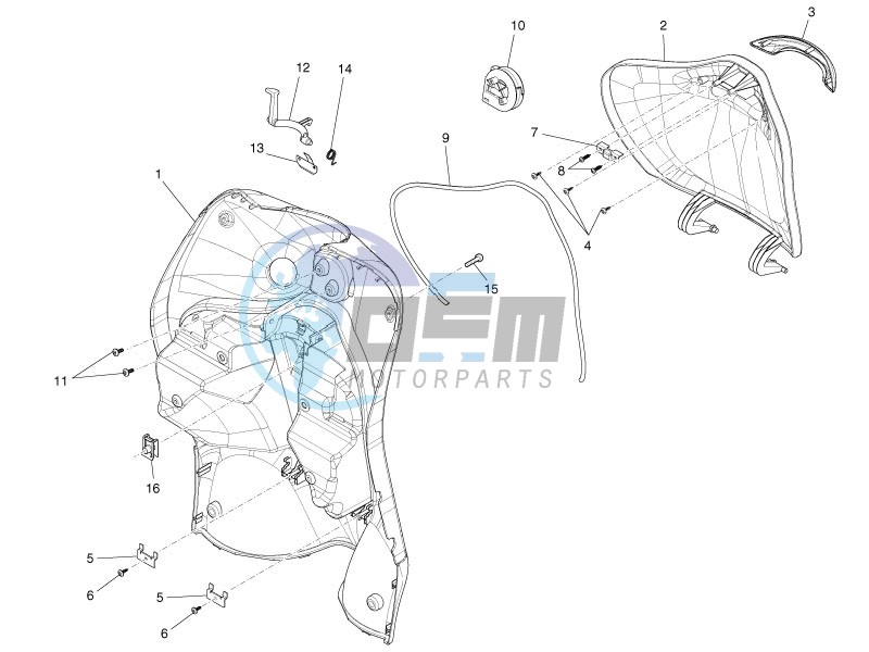 Front glove-box - Knee-guard panel