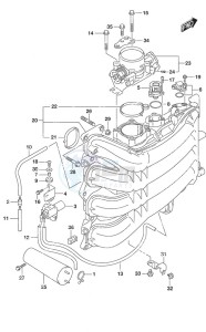 DF 150A drawing Intake Manifold/Throttle Body