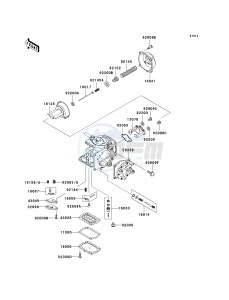 JT 1200 C [1200 STX-R] (1-2) [1200 STX-R] drawing CARBURETOR PARTS