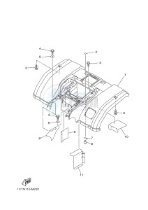 YFM450FWAD YFM450PHE GRIZZLY 450 EPS (2LC6 2LC7) drawing REAR FENDER