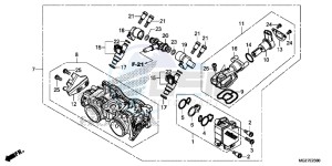 CB500XE CB500X ABS UK - (E) drawing THROTTLE BODY