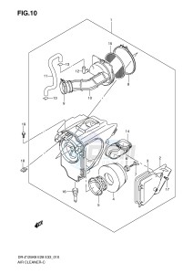 DR-Z125 (E28-E33) drawing AIR CLEANER