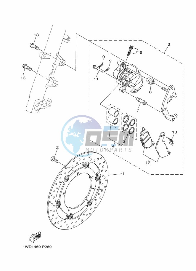 FRONT BRAKE CALIPER