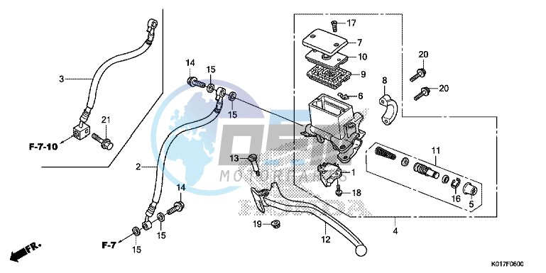 REAR BRAKE MASTER CYLINDER