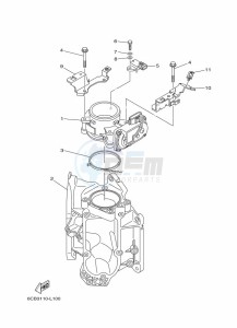 F250DETU drawing THROTTLE-BODY