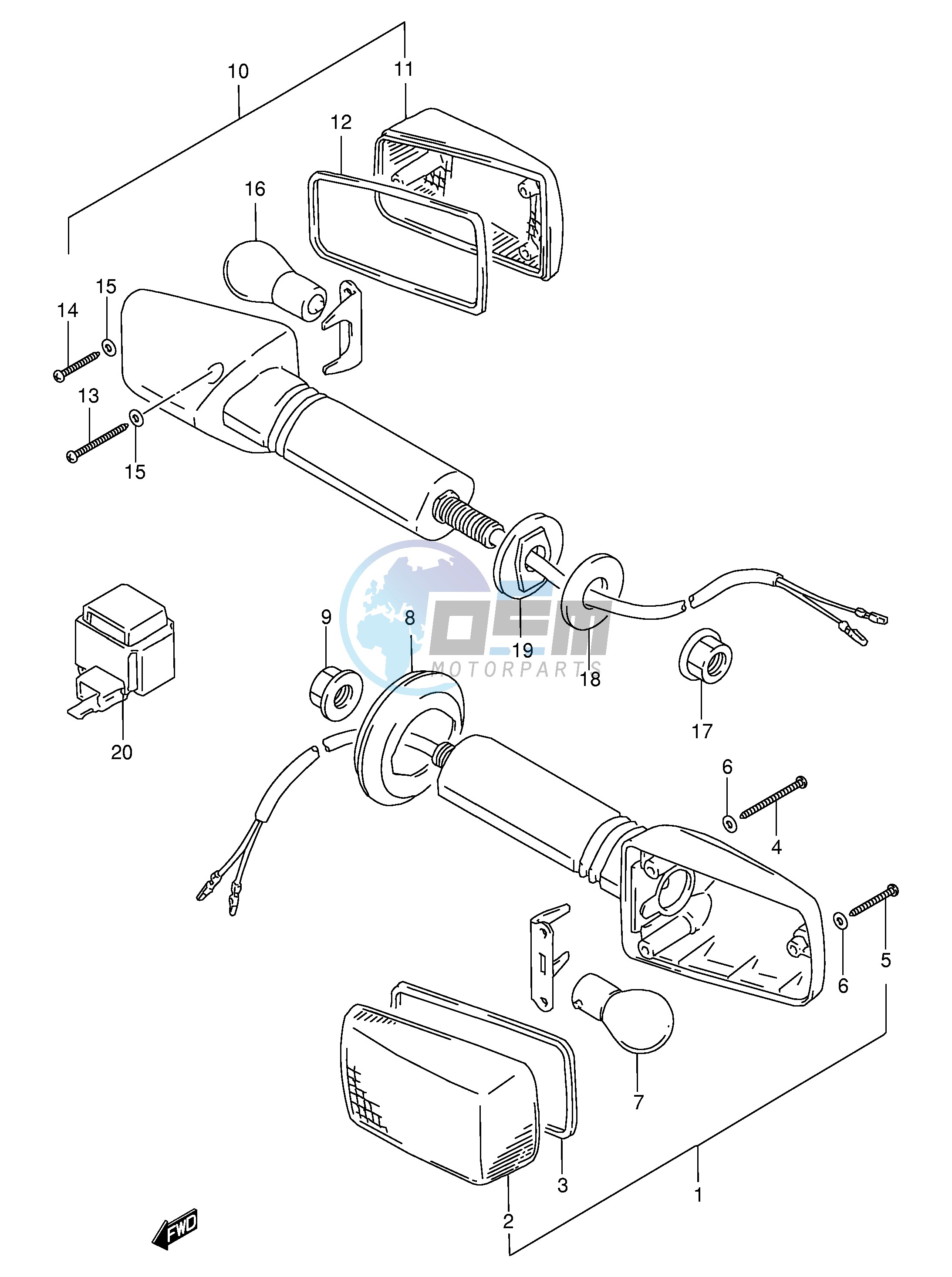 TURNSIGNAL LAMP (MODEL P R)