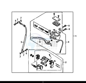 FIDDLE III 50 (25 KM/H) (XA05W5-NL) (E4) (L7-M0) drawing FRONT BRAKE MASTER CYLINDER