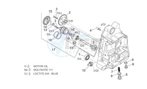 Leonardo 125-150 drawing RH Semi-crankcase