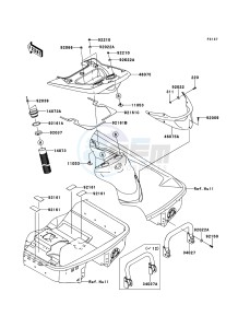 JET SKI ULTRA 300LX JT1500JBF EU drawing Hull Rear Fittings