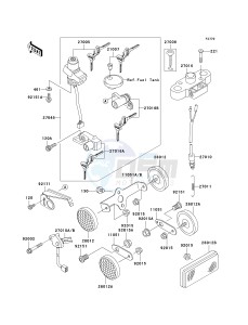 EJ 650 A [W650] (A2-A4 A4 CAN ONLY) W650 drawing IGNITION SWITCH_LOCKS_REFLECTORS