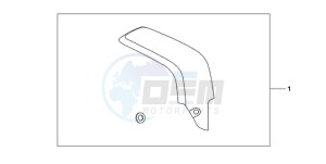 CBR600RRA Korea - (KO / ABS) drawing CARBON FIBER EXHAUST GUARD