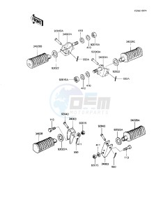 KZ 1100 D [SPECTRE] (D1-D2) [SPECTRE] drawing FOOTRESTS