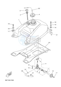 YFM450FWAD GRIZZLY 450 EPS HUNTER (BM72) drawing FUEL TANK