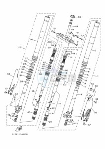 YZ250X (BF1M) drawing FRONT FORK