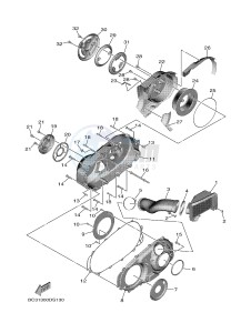 XP530D-A T-MAX DX (BC31) drawing CRANKCASE COVER 2