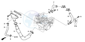 CB1300 CB1300SUPER FOUR drawing WATER PIPE