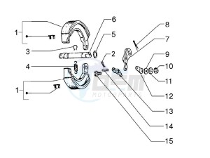 PX 125 2T NOABS E3 (EMEA, APAC) drawing Rear brake - Brake jaw