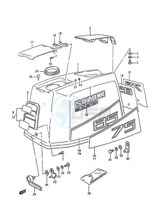 DT 85 drawing Engine Cover (1988)