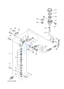 YFM700R YFM70RSSG RAPTOR 700 SPECIAL EDITION (B467) drawing REAR MASTER CYLINDER